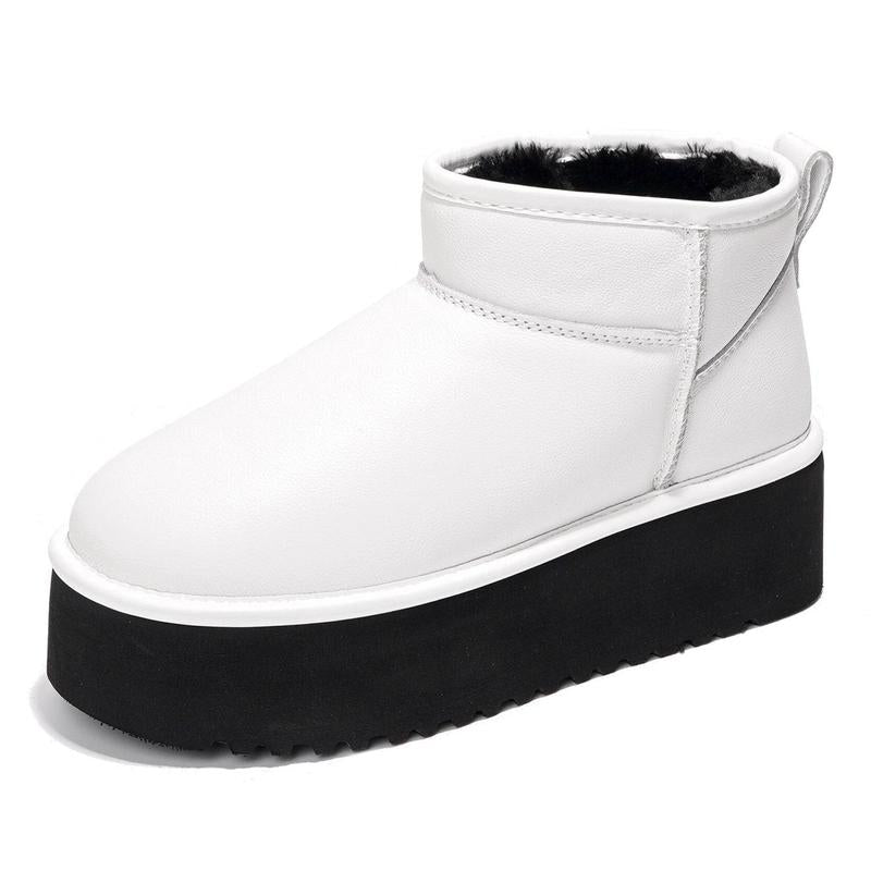Project Cloud "Huggy" 100% Genuine Suede Leather Ankle Boots for Women Lightweight Memory Foam Fuzzy Boots Non-Slip Soft Fur Women Footwear